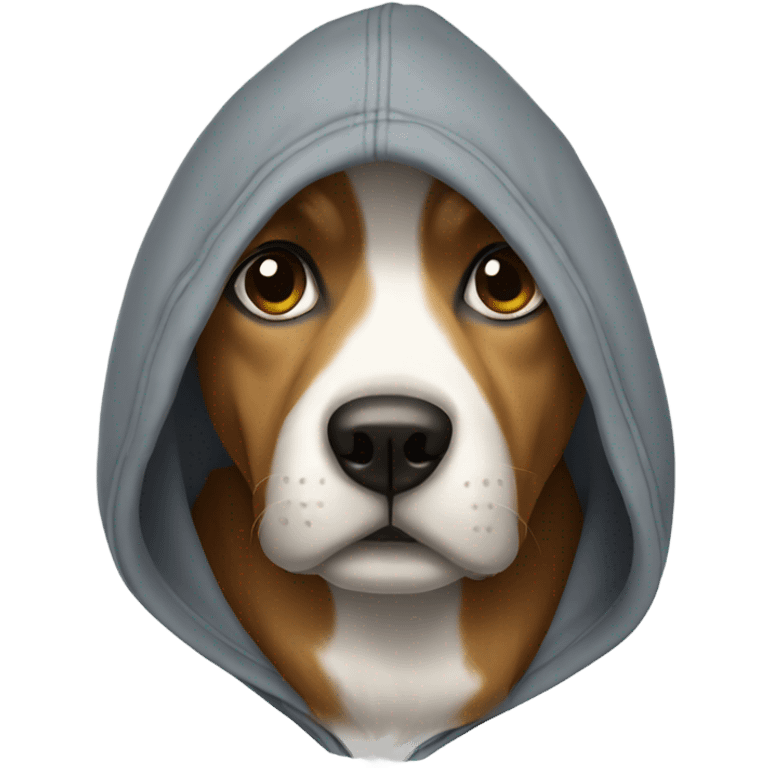 Dog wearing a hoodie  emoji