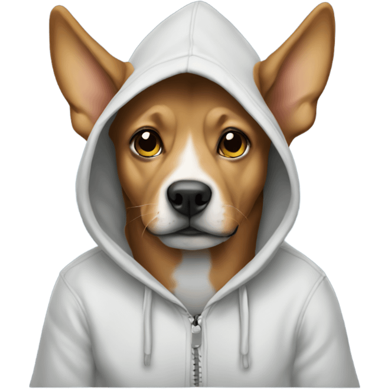 dog wearing a hoodie emoji