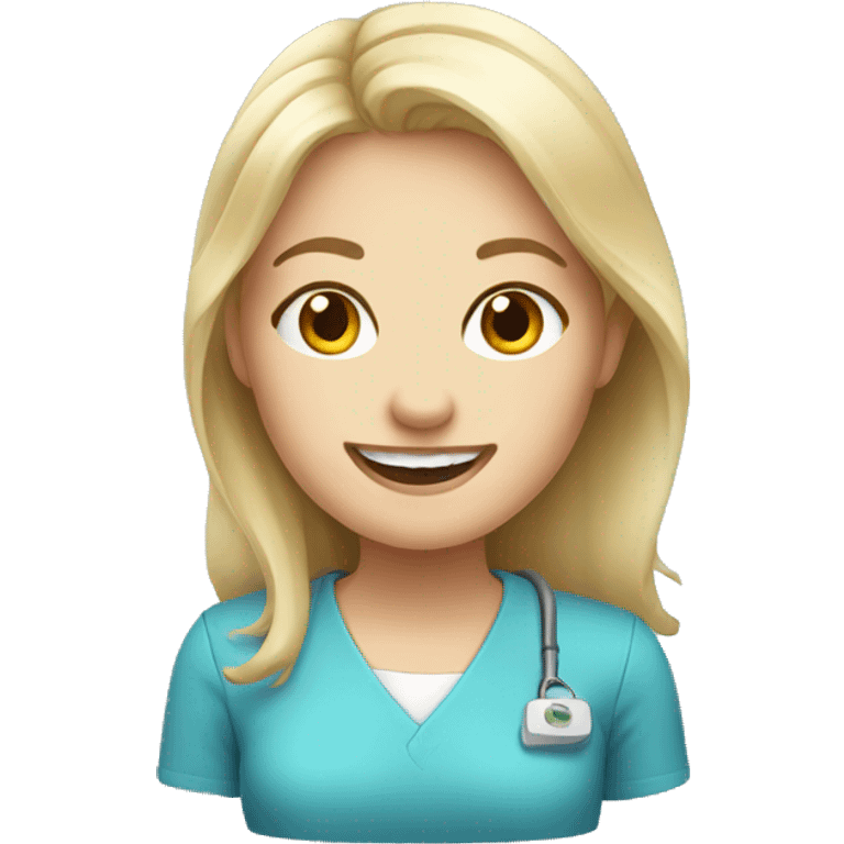 blonde orthodontic assistant emoji