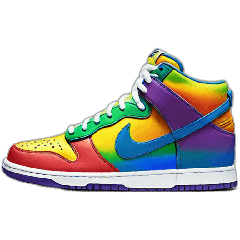 rainbow nike dunk emoji