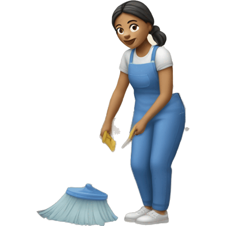 Caucasian woman doing house chores  emoji