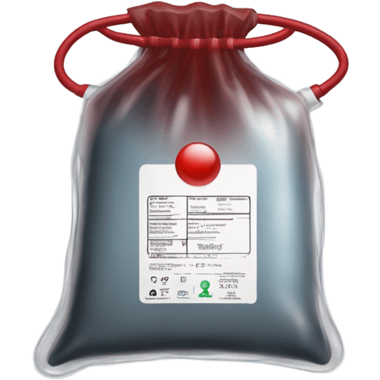 bag for transfusing red dark liquid  emoji