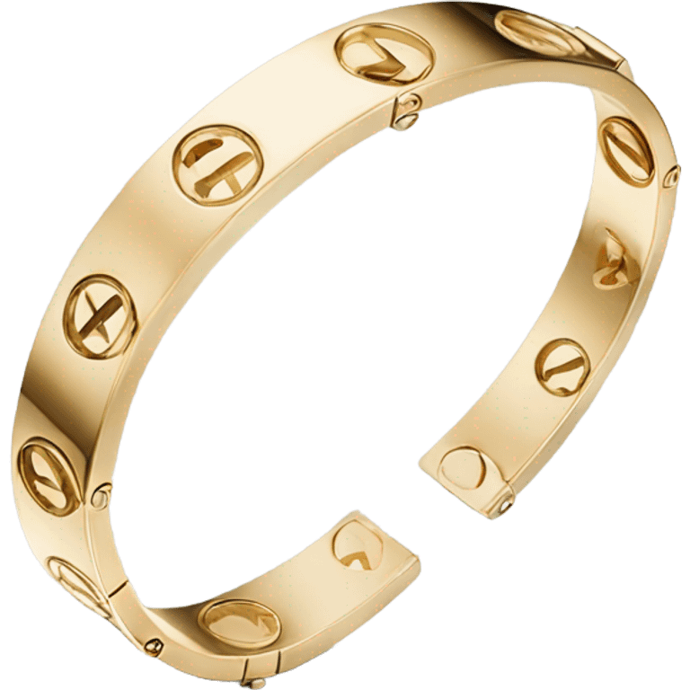 cartier love bracelet gold emoji