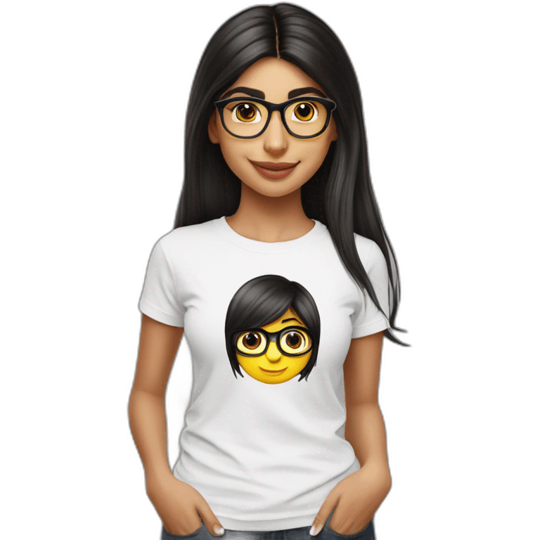 Mia Khalifa girl t-shirt emoji