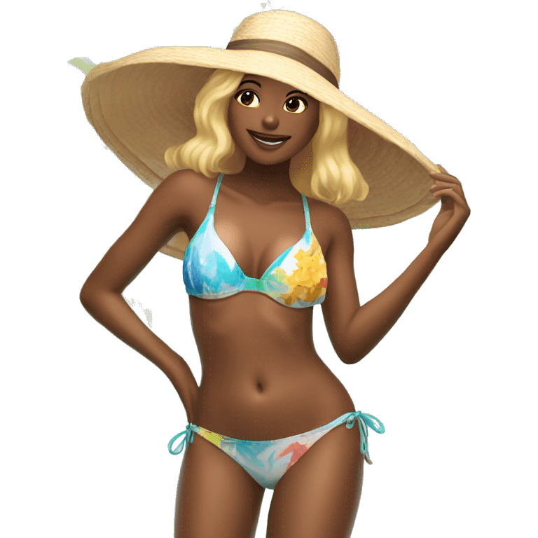 beach day beauty in bikini emoji