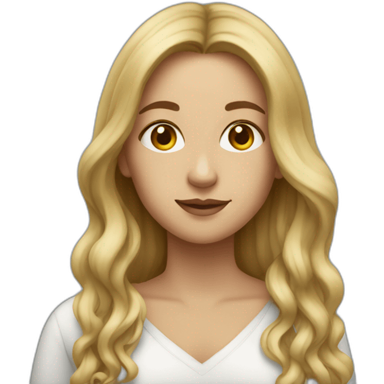 Painter women with long hair emoji