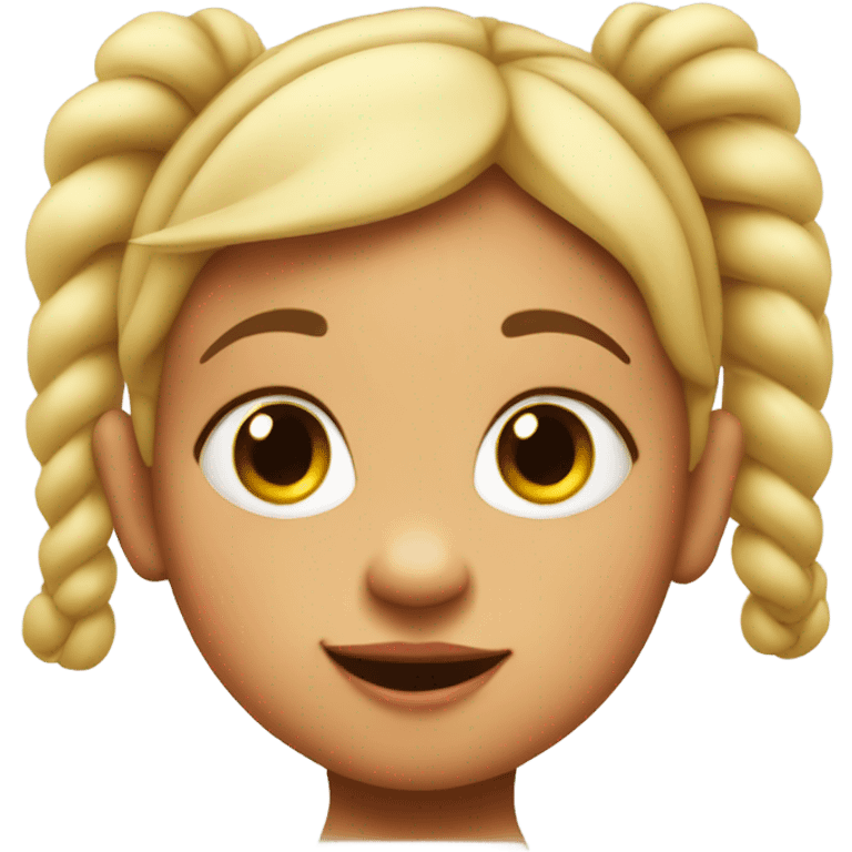 Baby who from whoville with pigtails sticking straight up in air emoji