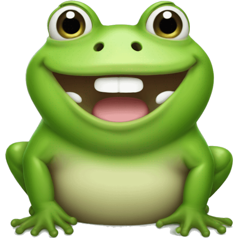 Fat laughing frog emoji