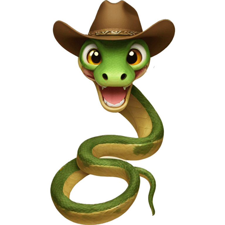 Snake with cowboy hat emoji