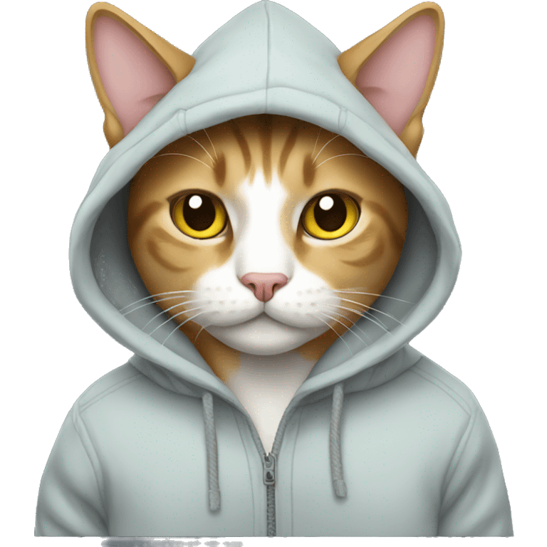 Cat in hoodie emoji