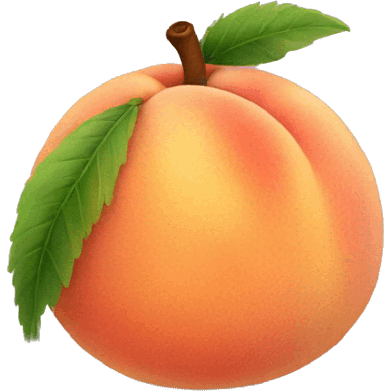 Fuzzy peach emoji