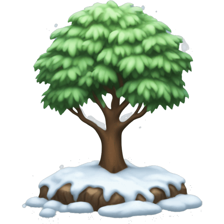 Snowy tree emoji