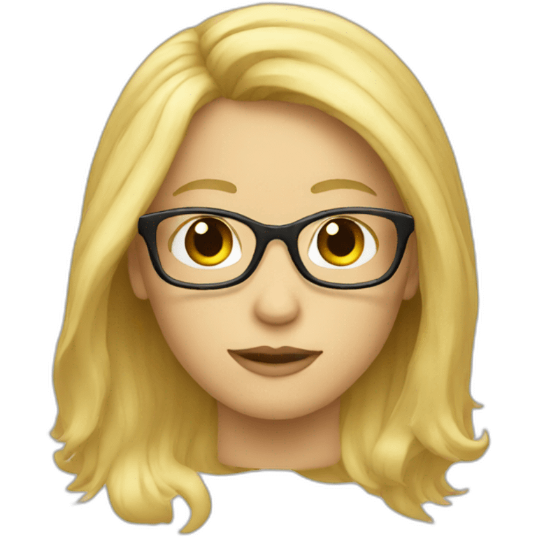 blond long hair with glasses emoji