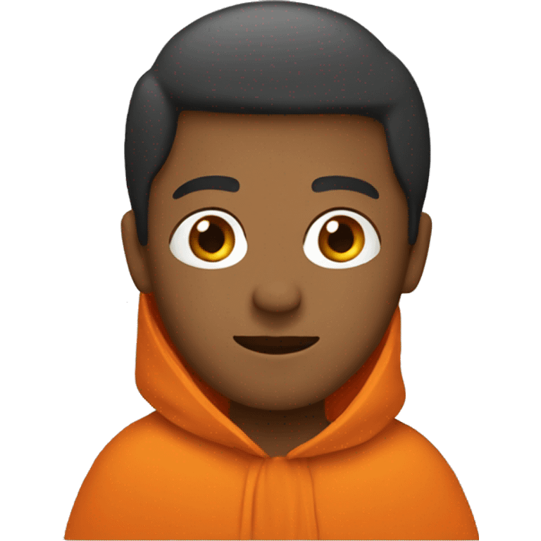 person with orange poncho  emoji