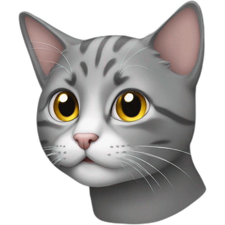 Cat grey emoji