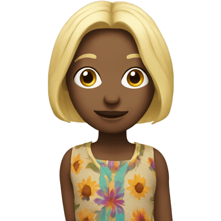 Hippie with blonde bob emoji