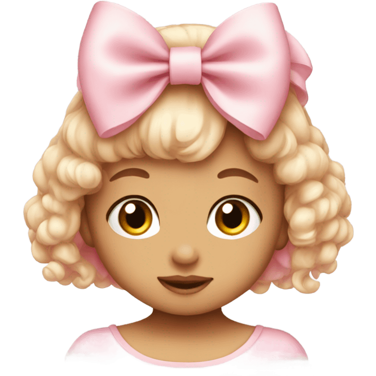 cute baby pink bow emoji