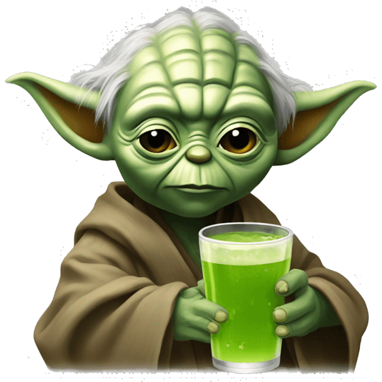 Yoda drinking à béer emoji