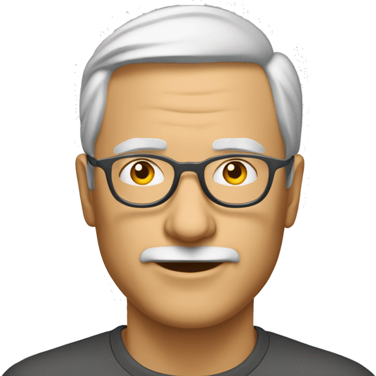 Mann, 46 Jahre, runde Brille mit Goldgestell, grau emoji