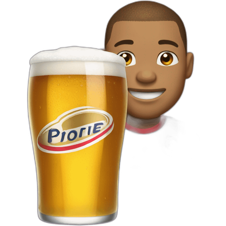 Mbappe drink beer emoji