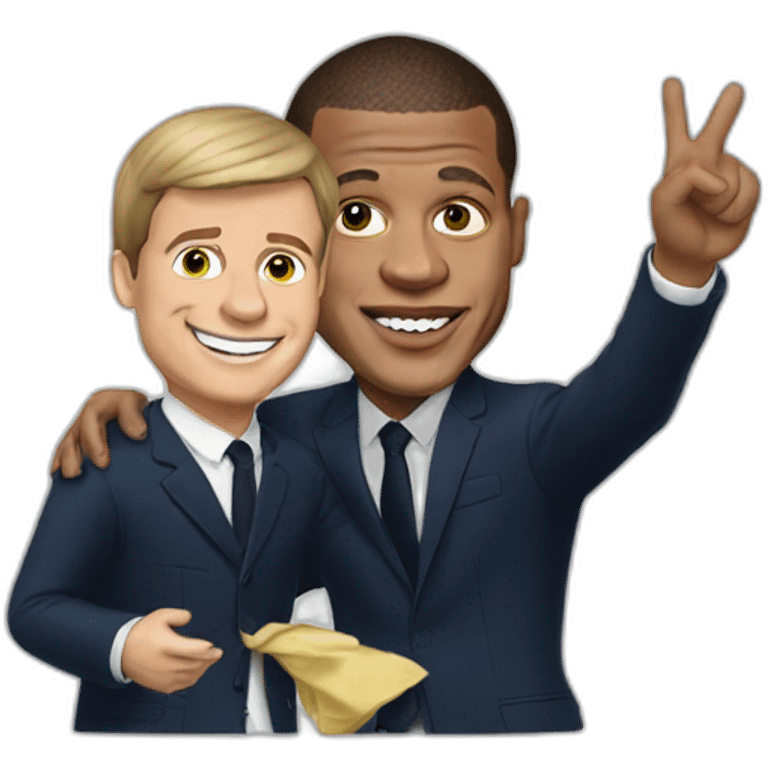 Mbappé with macron emoji