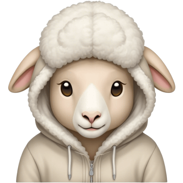 Sheep in hoodie emoji