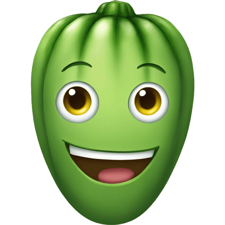 Smiley wearing cucumbers  emoji