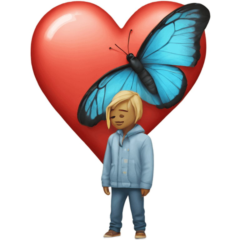 broken heart with butterfly emoji