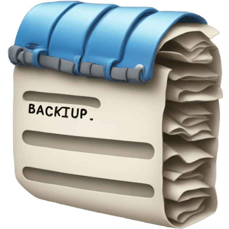 text "Backup" emoji