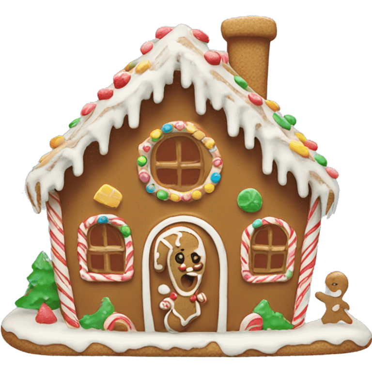 Gingerbread house emoji