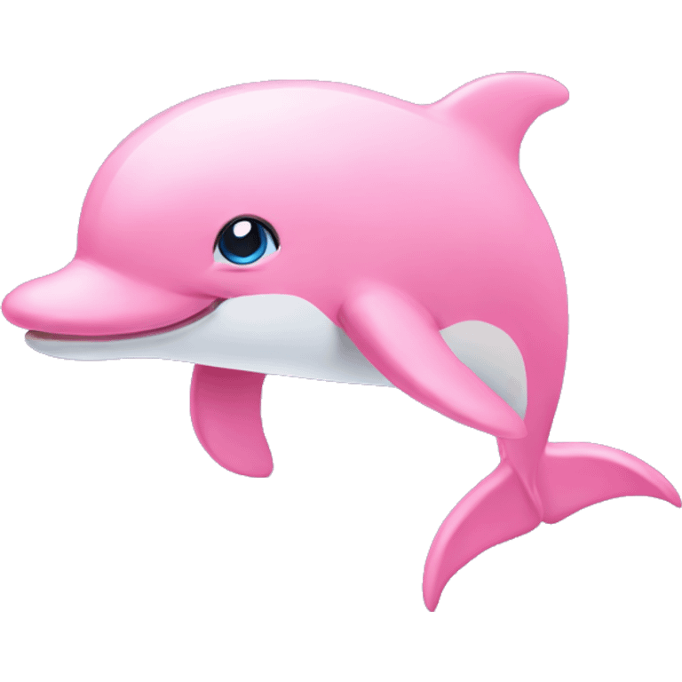 Pink dolphin with wings  emoji