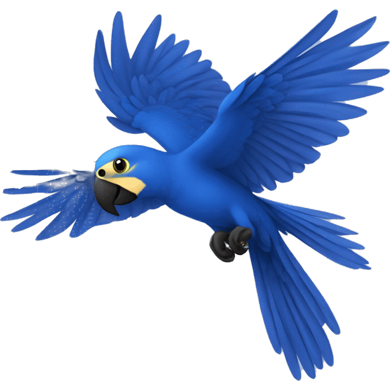 Hyacinth Macaw pair flying emoji