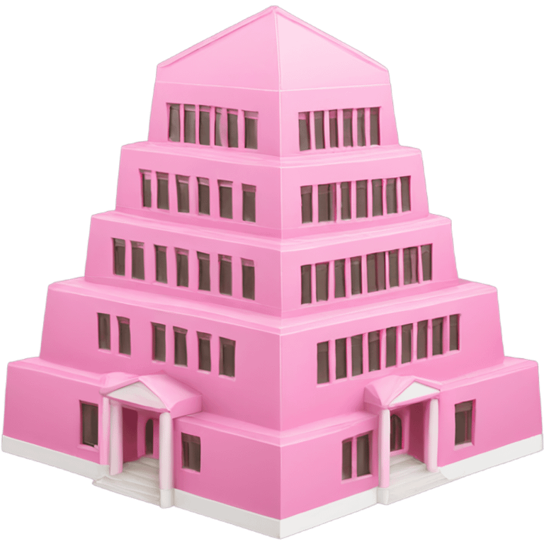 pink university building looking like san francisco pyramid building emoji