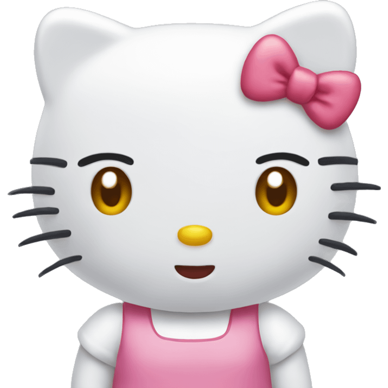 hello kitty doing a side eye  emoji