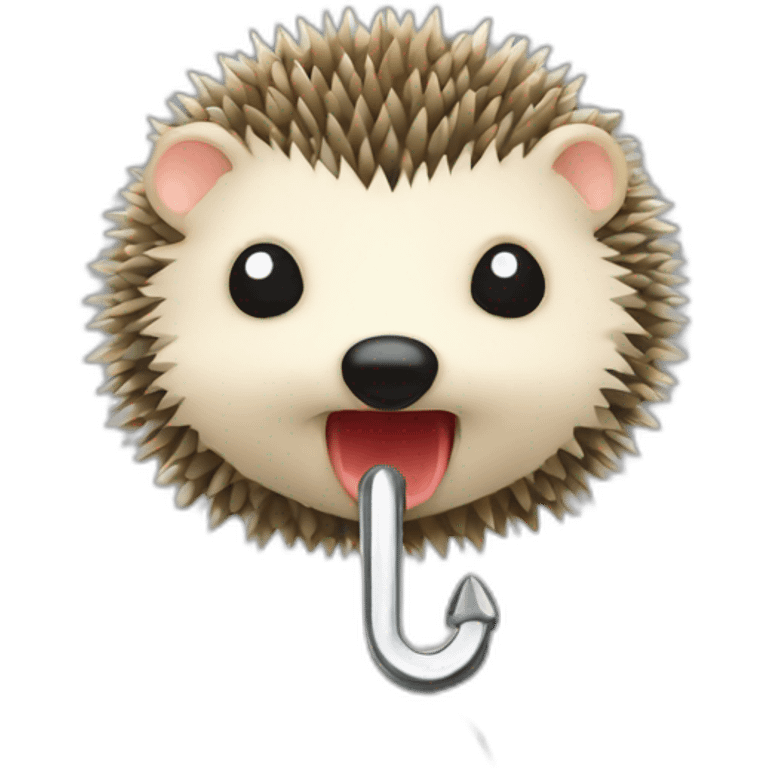 hedgehog eating hook and loop fasteners emoji