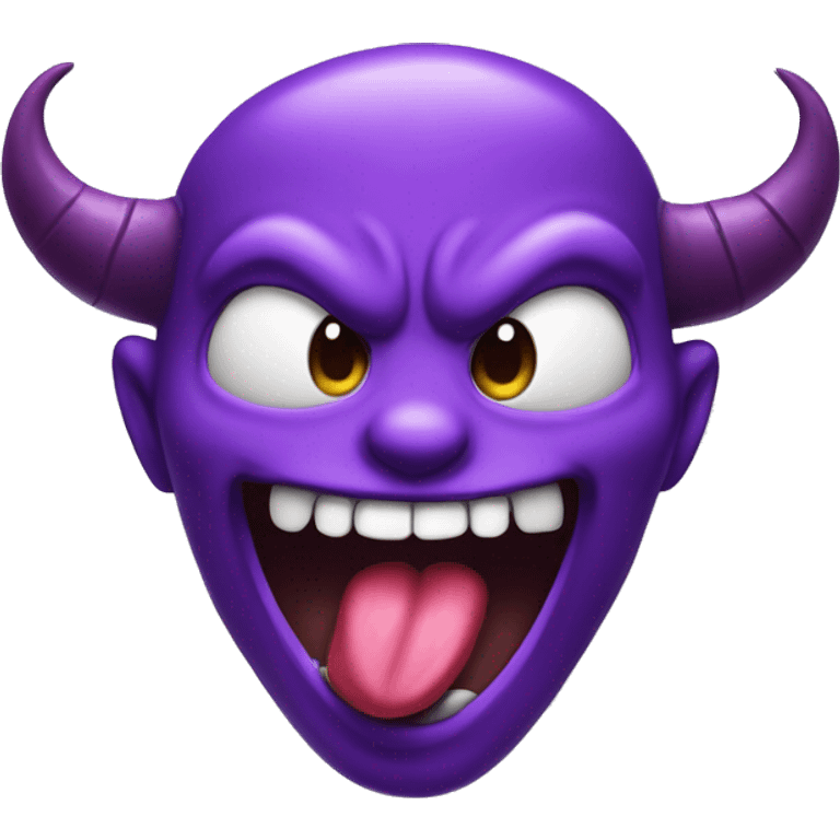 purple devil with tongue out emoji