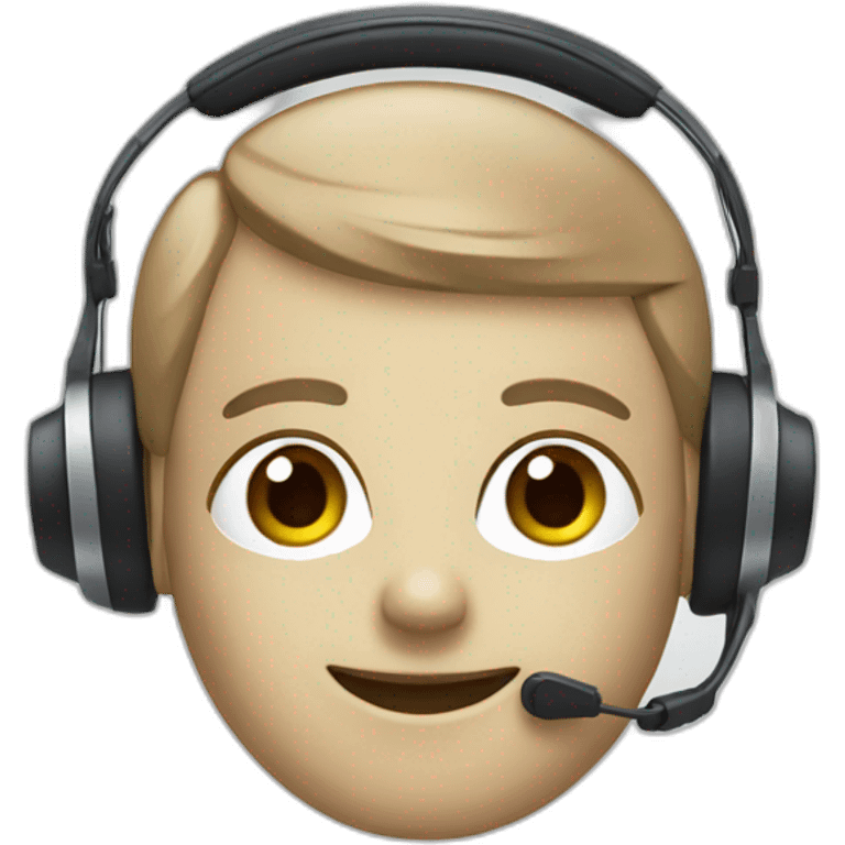 ai Chatbot whit headset emoji