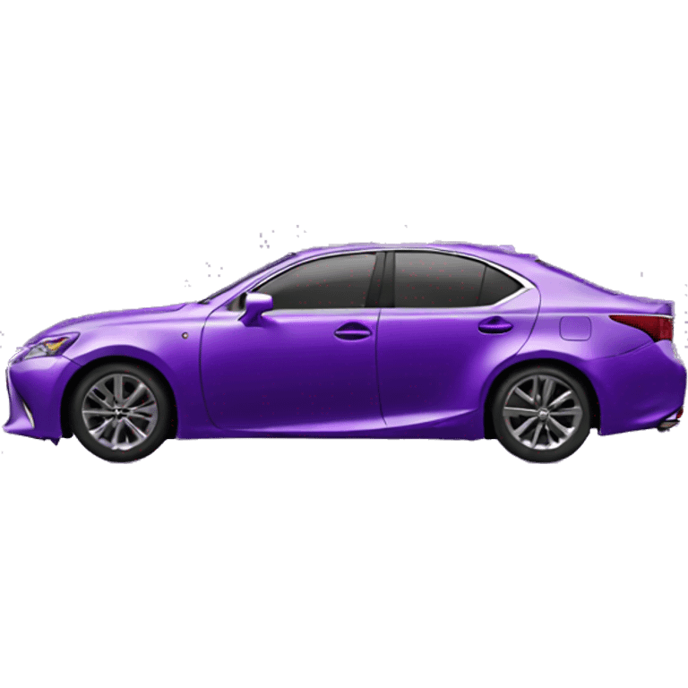 Purple Lexus with guy driving  emoji