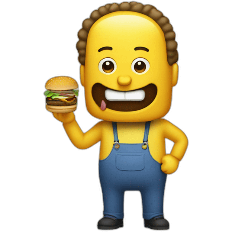 Bob l'éponge qui mange un burger emoji