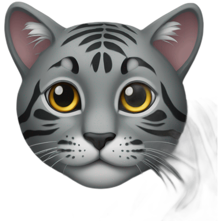 dark grey tiger cat emoji