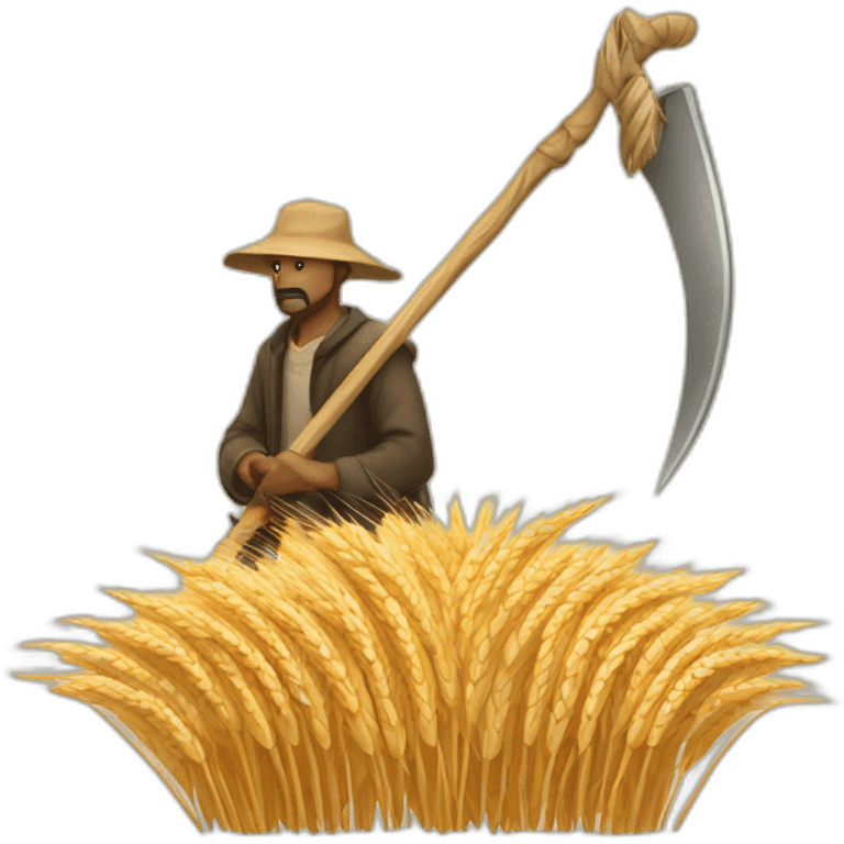 wheat and scythe emoji