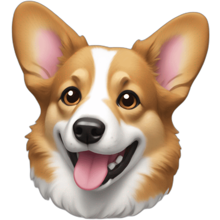 smiling Welsh corgi cardigan emoji