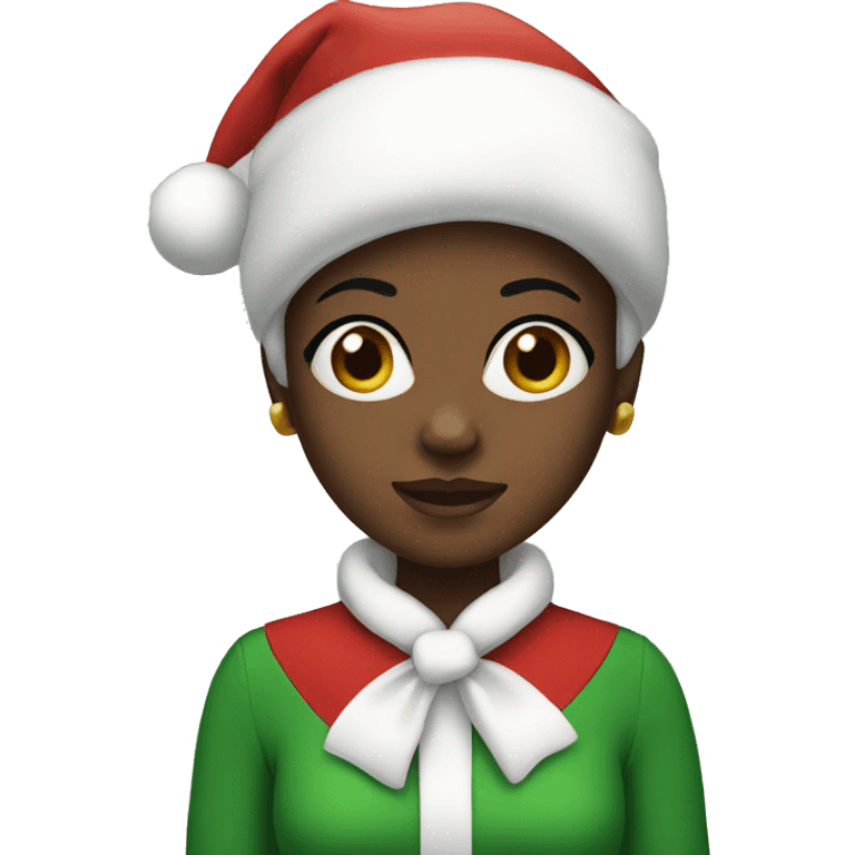 Black girl Christmas emoji