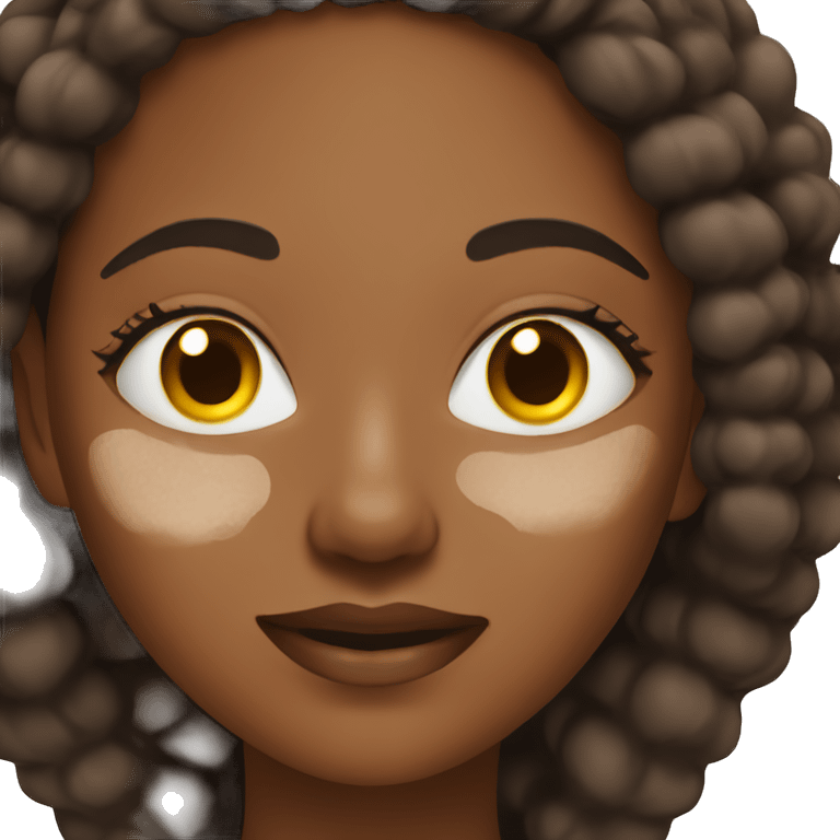 African American woman doing skincare emoji