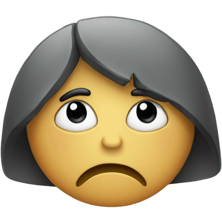 Sad face showing rock  emoji