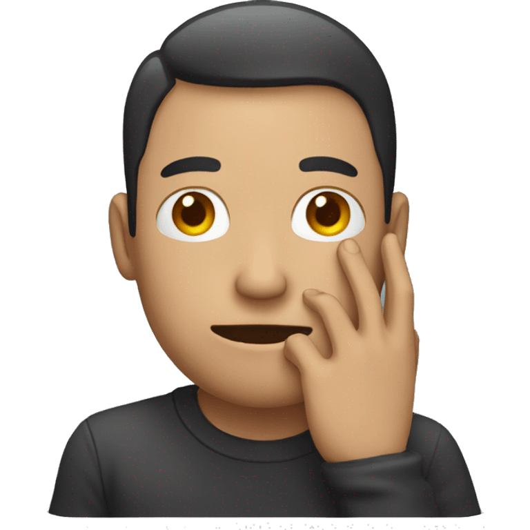 MAN WITH HAND ON HIS FACE emoji