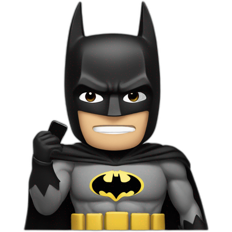 batman holding phone to camera emoji