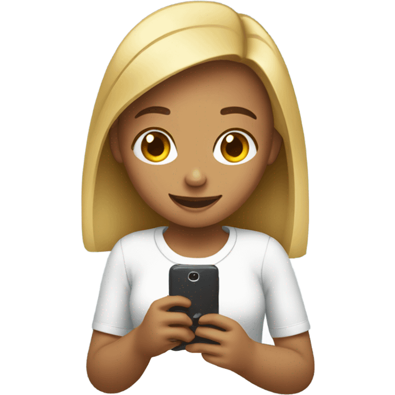 girl with a phone emoji