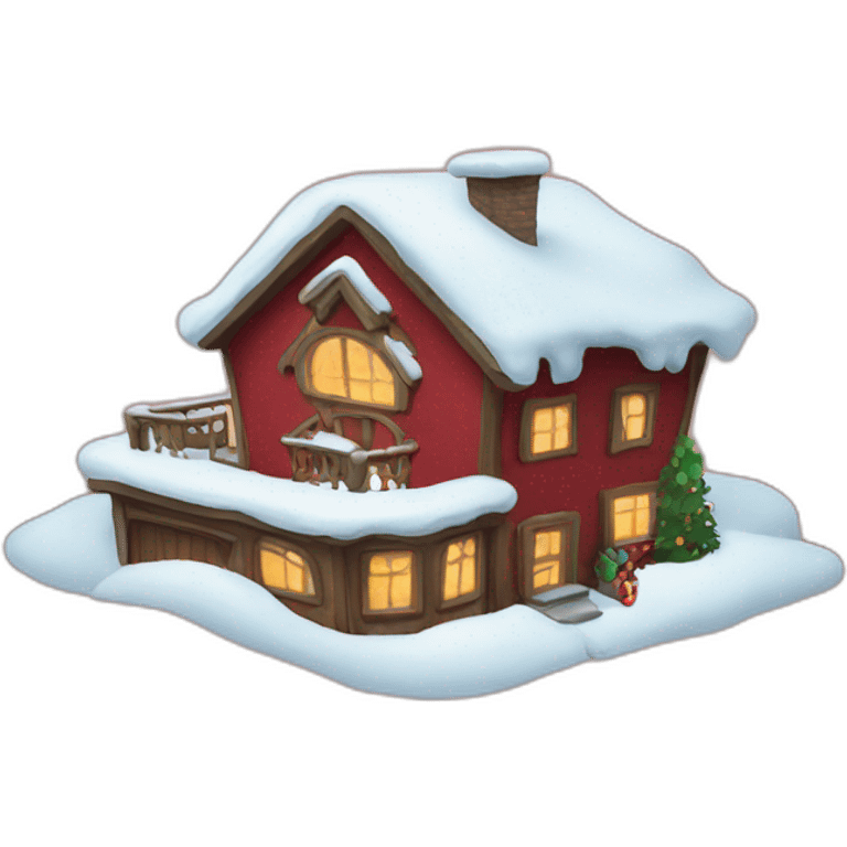 Santa Claus home house emoji