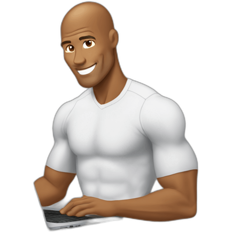 david goggins working on laptop emoji